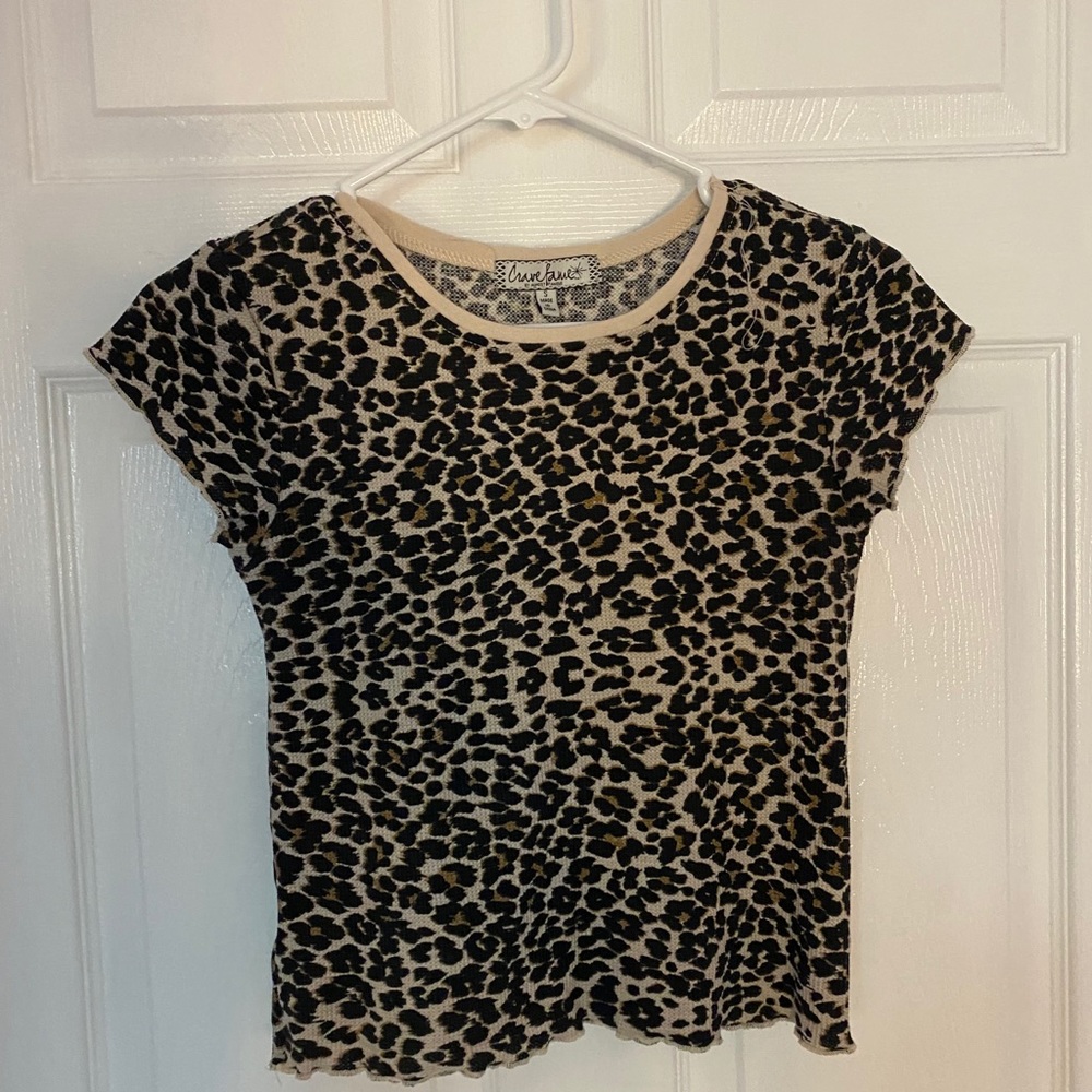 Leopard print crop top